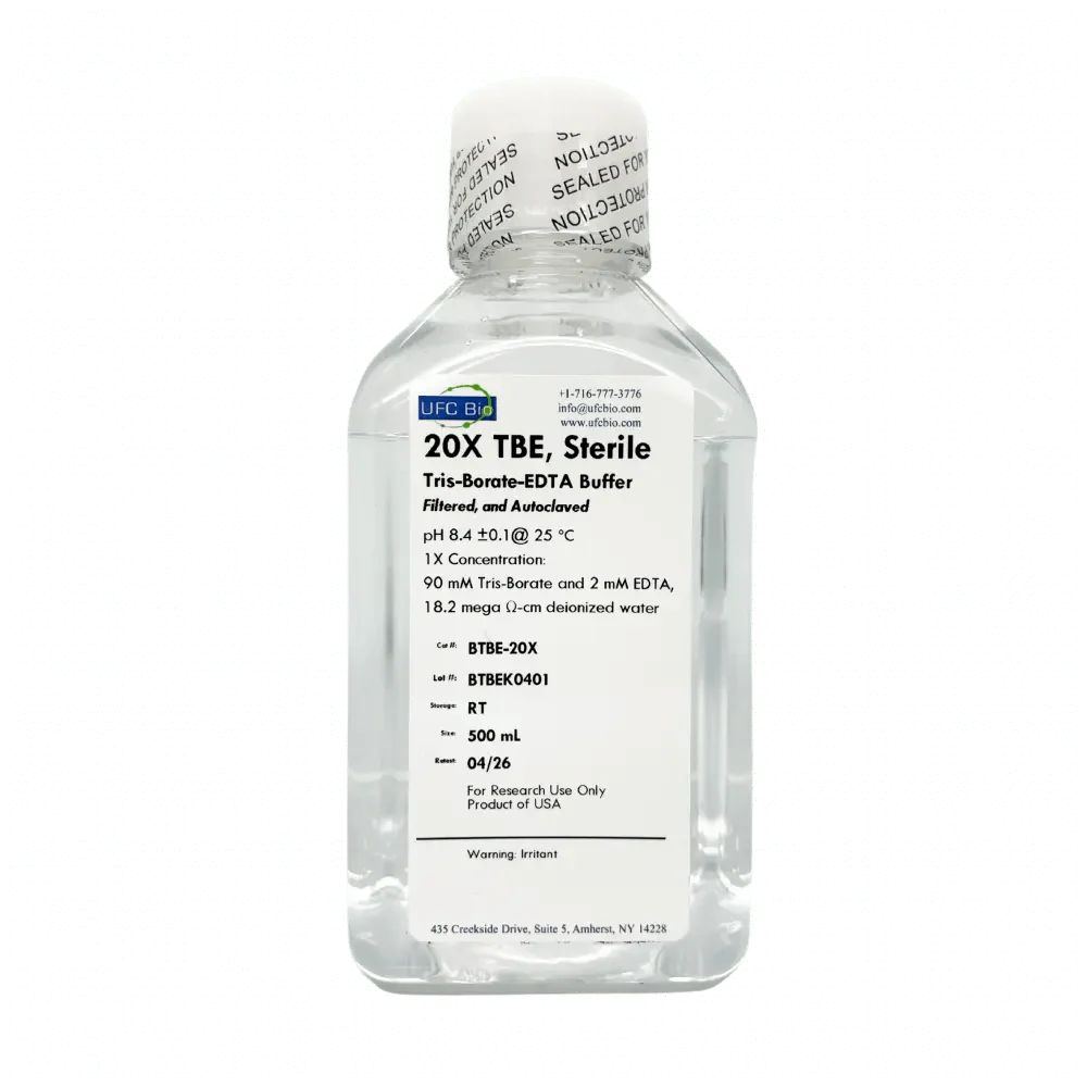 20X TBE (Tris Borate EDTA) Buffer, 500 mL