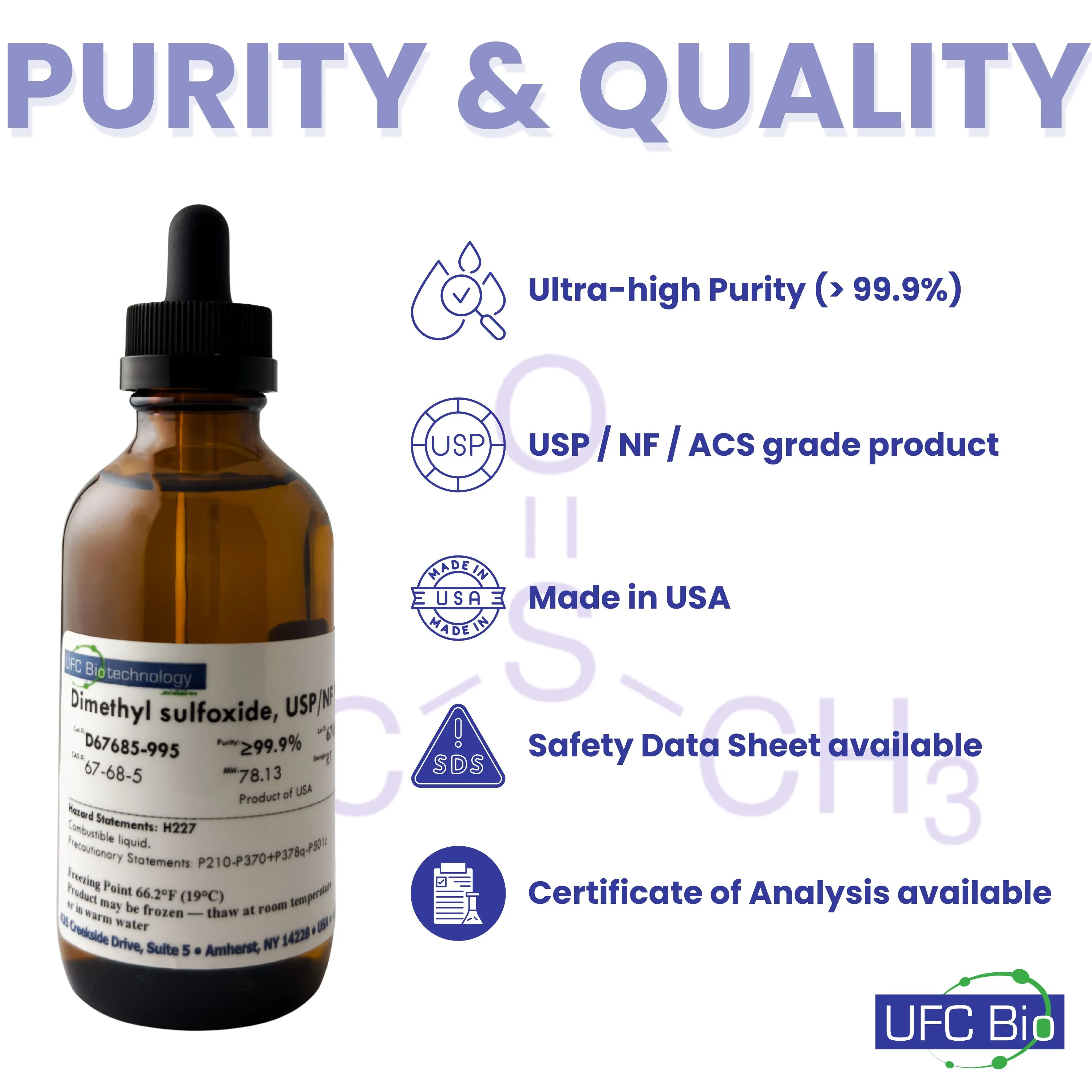 DMSO (Dimethyl Sulfoxide) – 99.9% Pure, USP/NF/ACS Pharma Grade - Image 3