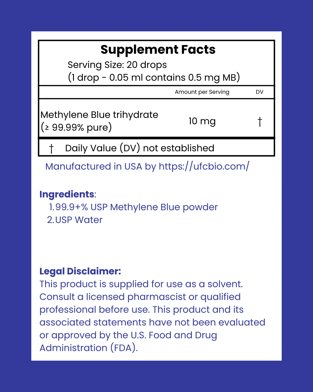 Methylene Blue USP 1% Solution - Image 3