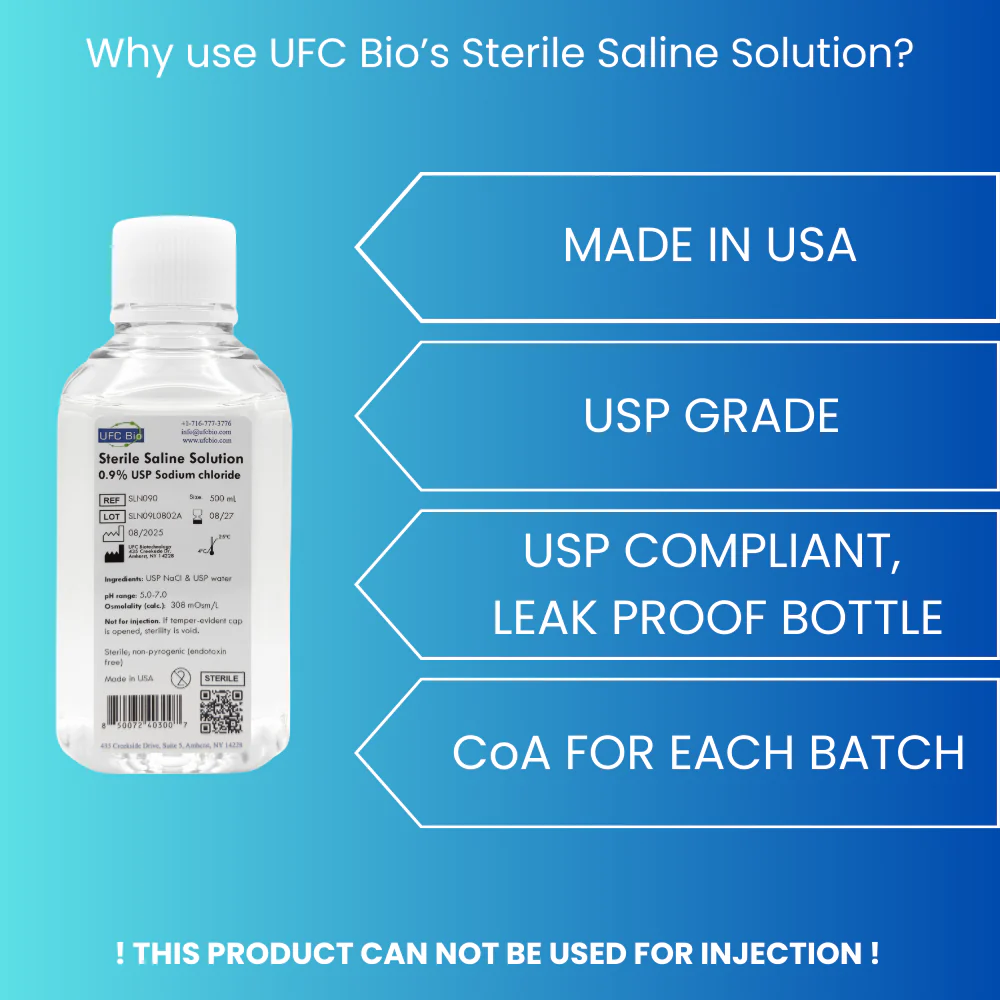 Sterile Saline Solution, 0.9% - USP Grade - RNase/DNase Free - Image 4